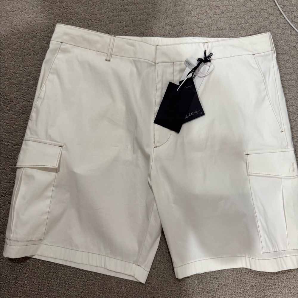 Prada Men's White Cargo Shorts